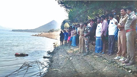 The body of the deceased found in the river