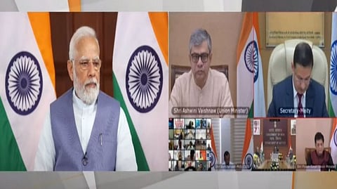 Prime Minister Narendra Modi addressing a post-Budget webinar