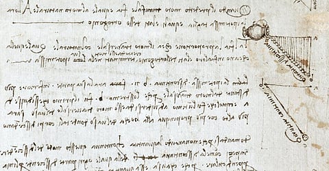A doodle reveals da Vinci’s early deconstruction of gravity