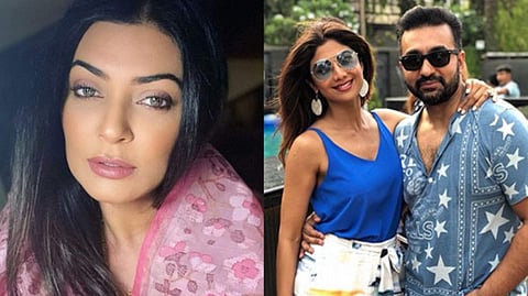 Sushmita Sen, Shilpa Shetty and Raj Kundra