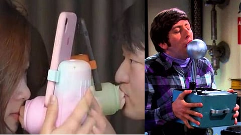 Picture of the "kissing device" from China; Screengrab from the show