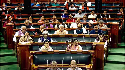 MPs in Lok Sabha during the ongoing budget session of Parliament, in New Delhi