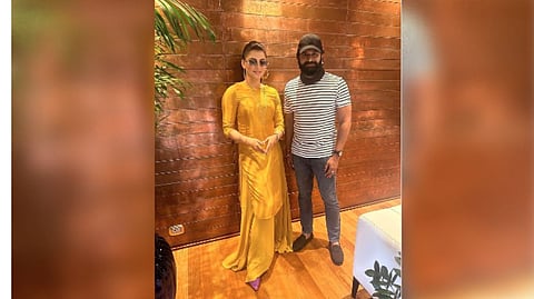 Urvashi Rautela with Rishab Shetty