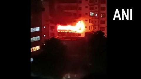 A visual from outside the Dhanbad apartment,