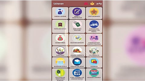 Screenshot from Uzhavan App