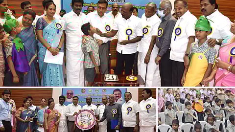 Health Minister Ma Subramanian inaugurated the deworming pills distribution camps in Salem
