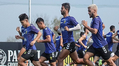 Hyderabad FC players training