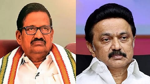 (L) KS Alagiri; M K Stalin(R)
