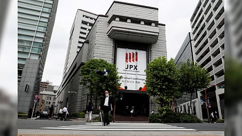 The Tokyo Stock Exchange (TSE) building is seen in Tokyo, Japan
