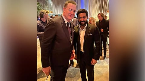 Jr NTR with Brendan Fraser