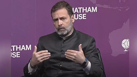 Congress leader Rahul Gandhi in London.