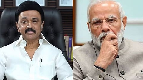 Chief Minister M K Stalin (L); Prime Minister Narendra Modi (R)