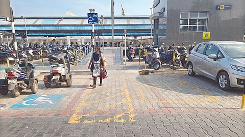 The reworked ramp at Egmore
Metro Rail station
