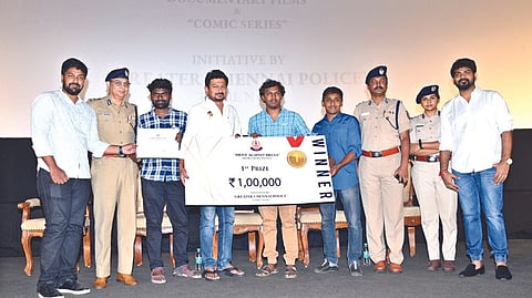 The top prize of Rs 1 lakh was given to Pradeesh for his documentary ?Elavu?.