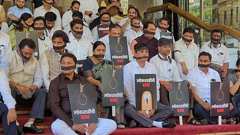 MVA MLAs stage silent protest
