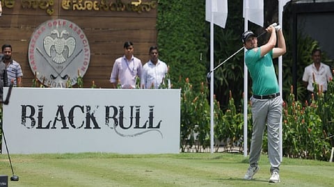 Manuel Elvira in action during Round-2 of European Challenge Tour