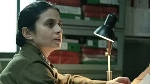 Rasika Dugal in a still from 'Delhi Crime'