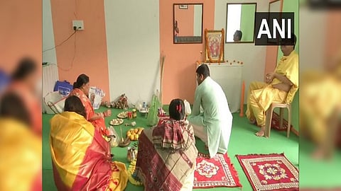 BJP performs puja ahead of Tripura Assembly poll results