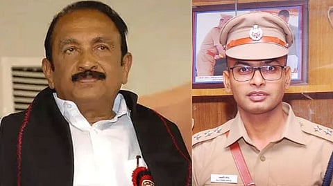 MDMK leader Vaiko; IPS officer Balveer Singh
