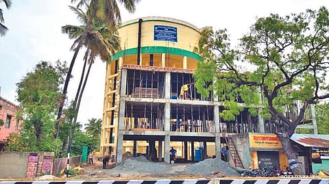 The overhead tank at Gandhi Nagar in Vellore.