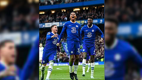 Wesley Fofana celebration against Leeds United