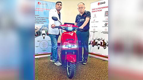 Electric automobiles was unveiled in Chennai by chairman-CEO Dr Michael Liu