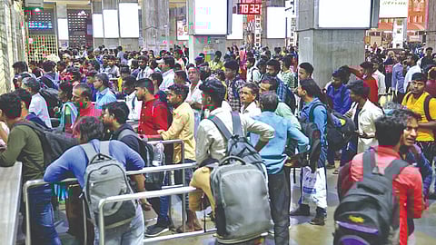 The mad rush for tickets at reservation counter at Central