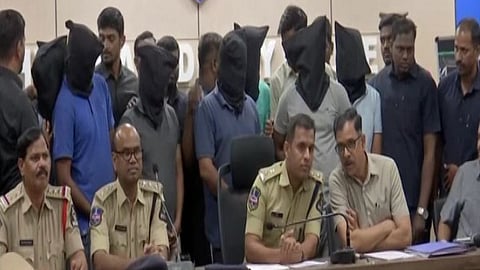 DCP Kiran Prabhakar during a press conference in Hyderabad