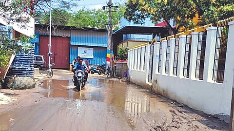 Pathetic condition of the street in MMDA Maduravoyal.