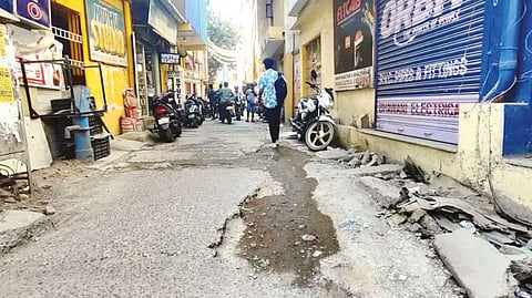 Thirugnanasambandar Street in Ekkatuthangal in a bad shape.