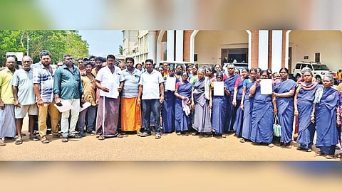 A group of sanitary staff approached the Collector on Monday seeking his intervention into the issue