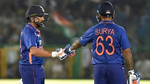 Suryakumar Yadav with Rohit Sharma