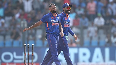 Mohammed Shami with Virat Kohli