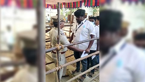 Visuals from outside counting centre in Erode East