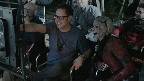 James Gunn with Margot Robbie