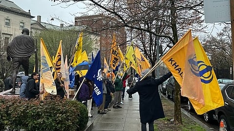 Pro-Khalistani supporters in Washington