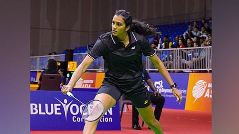PV Sindhu in action