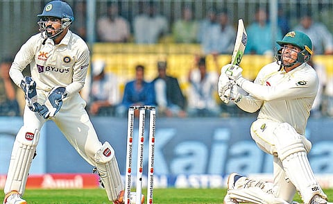 Usman Khawaja defied India with a gritty knock