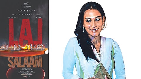Lal Salaam poster look (L); Aishwaryaa Rajini (R)