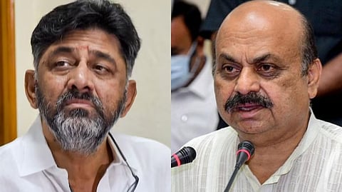 Karnataka Cong president D K Shivakumar; State CM Basavaraj Bommai