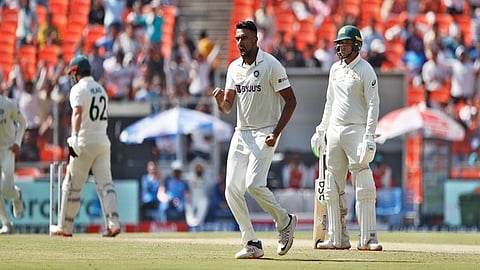 Ashwin celebrating wicket