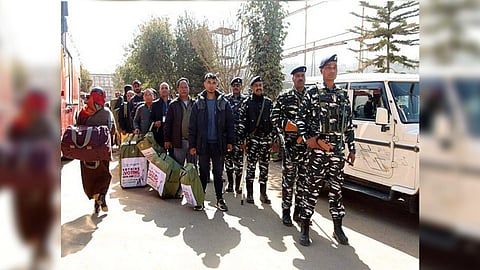 Security was stepped up outside counting centres in Meghalaya