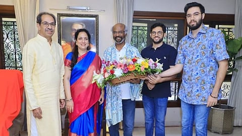 Rajinikanth with Uddhav Thackeray's family