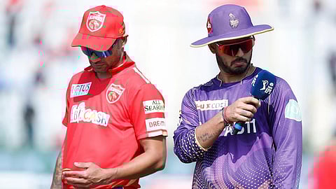 Kolkata Knight Riders captain Nitish Rana wins the toss