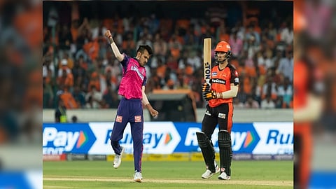Yuzvendra Chahal celebrating a wicket