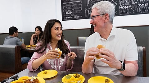 Madhuri Dixit gorges on vada pav with Apple CEO Tim Cook