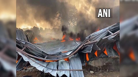 Fire at furniture manufacturing company in Coimbatore, Tamil Nadu