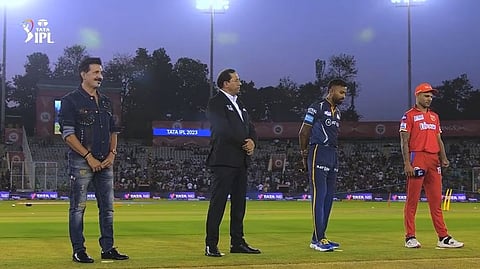 PBKS captain Shikhar Dhawan and GT captain Hardik Pandya