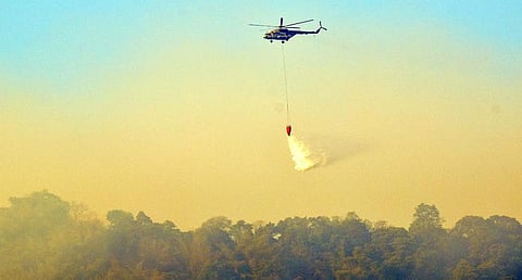 IAF chopper pressed to douse fire