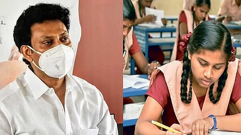 (L) Tamil Nadu Education Minister Anbil Mahesh Poyyamozhi